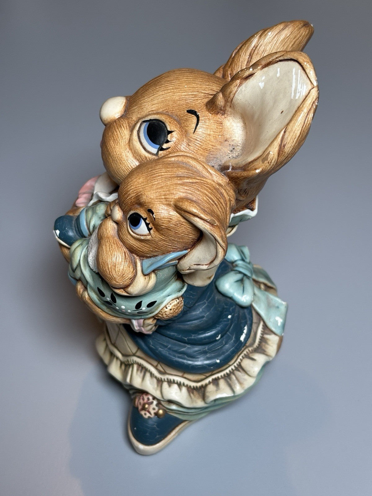 2 Large Pendelfin Rabbit Figures - Originals from Burnley Factory