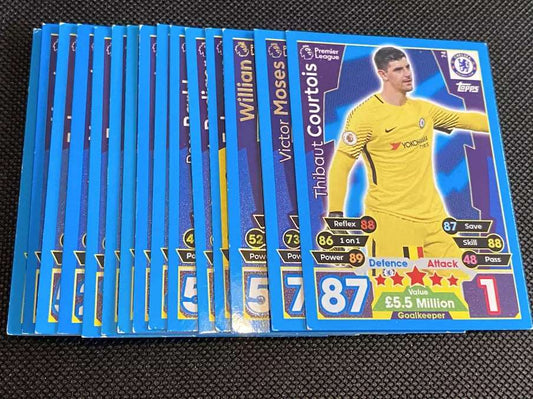 Match Attax Topps Chelsea 15x Cards 2017/18 - No Duplicates